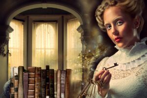 Copertina del romanzo "Braccata", con un paesaggio misterioso e un protagonista in ombra.